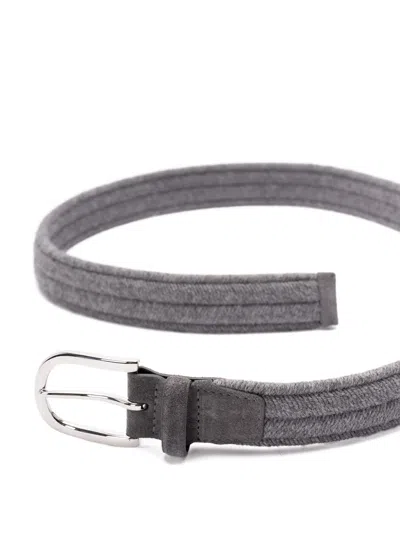 Orciani Elast Wool Belt In Gray