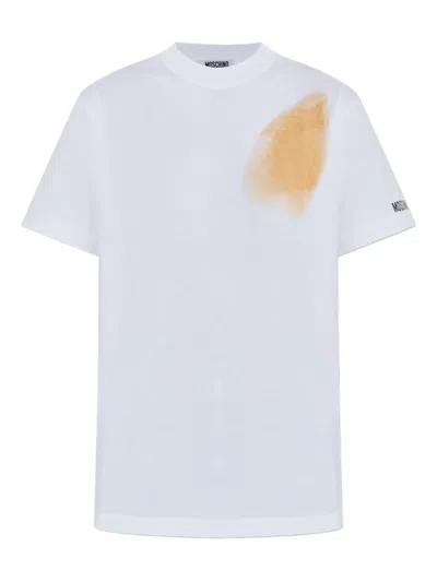 Moschino T-shirt "too Much Irony!" In White