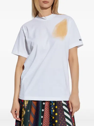 Moschino T-shirt "too Much Irony!" In White