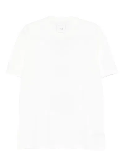 Y-3 White Logo-print T-shirt In White