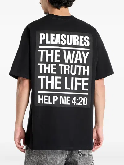 Pleasures Scripture T-shirt In Black