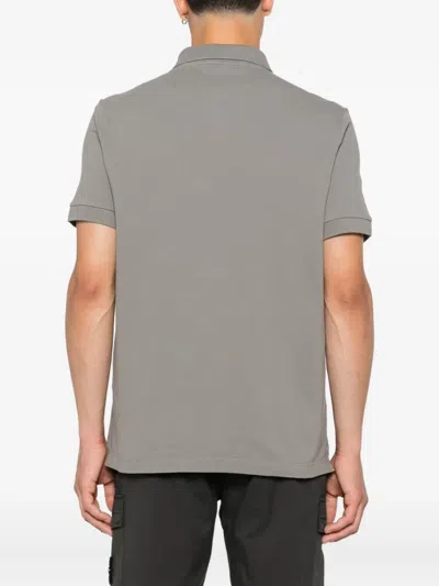 Stone Island Crickle Reps Hooded Down Jacket In Gray