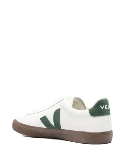 Veja Multicolour Leather Suede Sneaker In White
