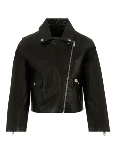 正面拉链盖袋夹克