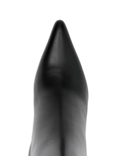 Mugler 100mm Pointed-toe Sculpted-heel Boots In Black