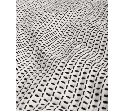 Oake Textured Stripe 3-pc. Comforter Set, King, Exclusively At Macy's In Black