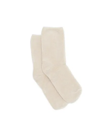 Baserange Textured Socks In Neutral