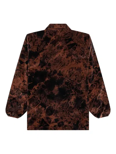 South2 West8 Tie-dye Pattern Jacket In Brown