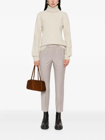 P.a.r.o.s.h Turtleneck Wool Sweater In Neutral