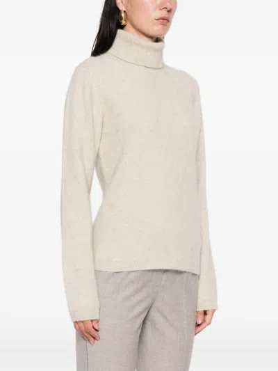 P.a.r.o.s.h Turtleneck Wool Sweater In Neutral
