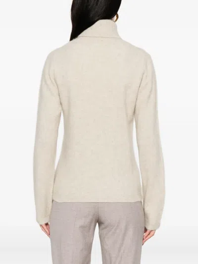 P.a.r.o.s.h Turtleneck Wool Sweater In Neutral