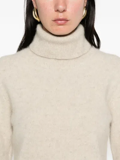 P.a.r.o.s.h Turtleneck Wool Sweater In Neutral