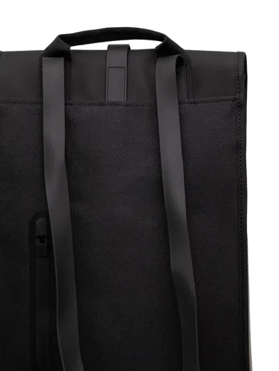 Rains Mix Flap-pocket Backpack In Black