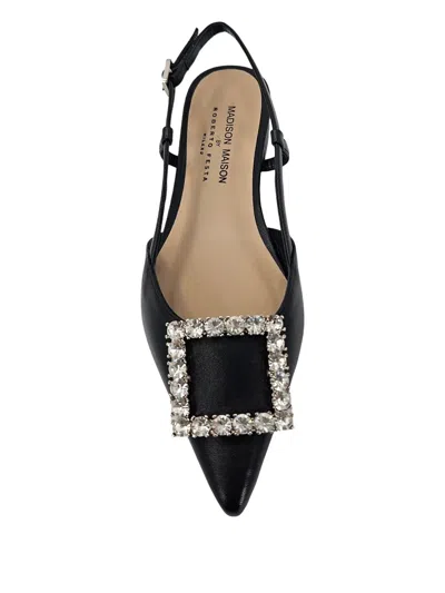 缀饰裹踝平底鞋