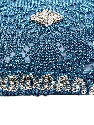 珠饰圆形手柄手提包