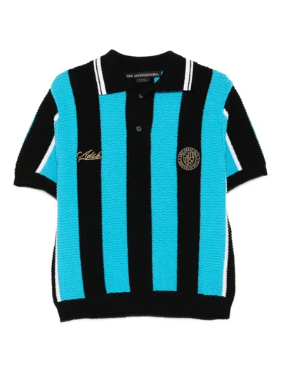 Andersson Bell Stripe Soccer Polo Shirt In Blue