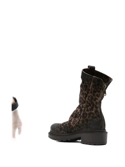 Metisse 40mm Leopard-print Slouch Boots In Animal Print