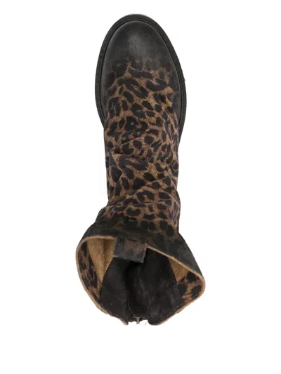 Metisse 40mm Leopard-print Slouch Boots In Animal Print