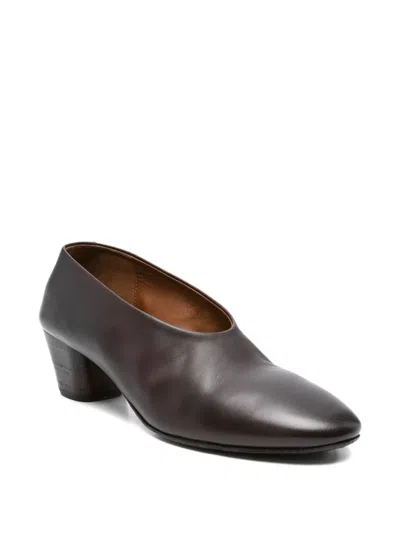 皮质粗跟鞋（5厘米）