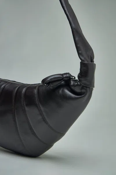 Lemaire Cross-body Bag With Adjustable Strap And Textured Finish In Brown