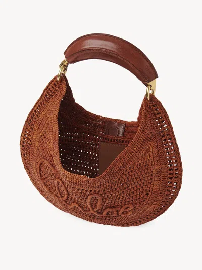 Chloé X Made For A Woman Summer Banana Small Raffia Shoulder Bag In Brown