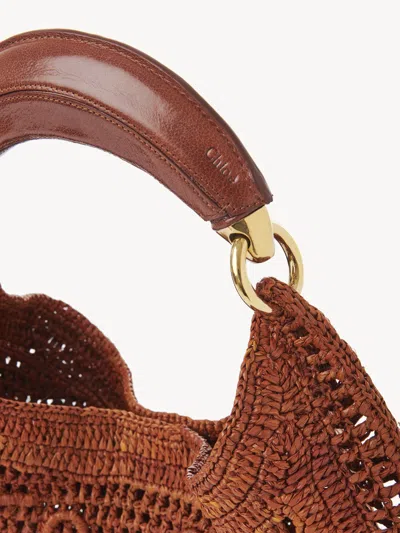 Chloé X Made For A Woman Summer Banana Small Raffia Shoulder Bag In Brown