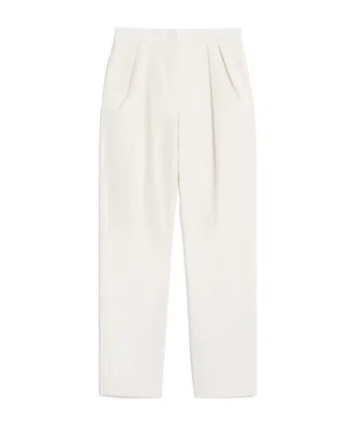 Max Mara Cotton Carrot-fit Trousers In White