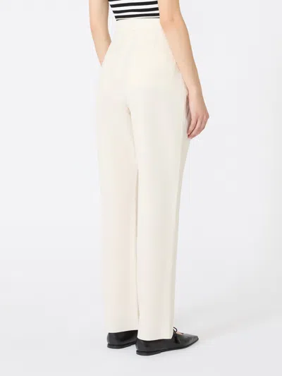 Max Mara Cotton Carrot-fit Trousers In White