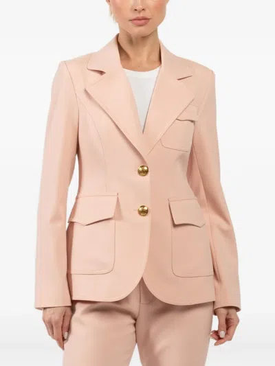 Smythe Flap-pocket Button Blazer In Pink