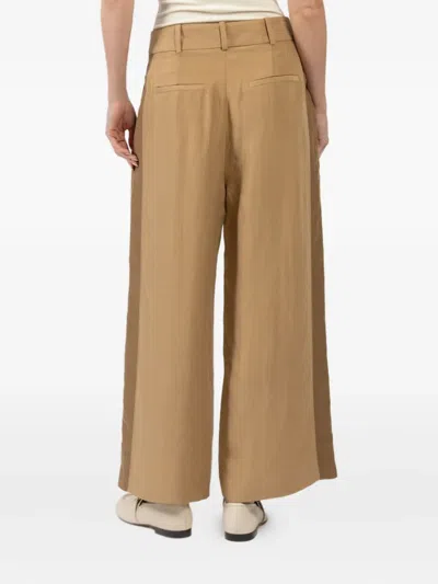 Smythe Pleated Side-stripe Trousers In Neutral