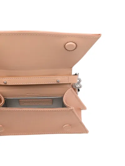 Mach&mach Samantha Double Bow Satin Shoulder Bag In Brown