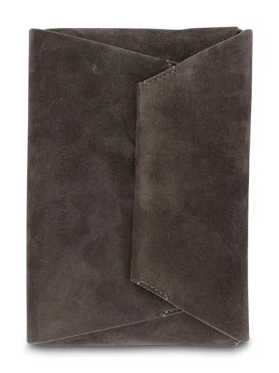 Brunello Cucinelli Duo Suede Envelope Clutch Bag In Brown