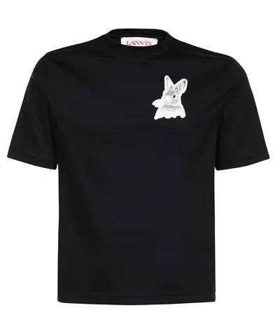 Lanvin T-shirt E Polo Nero In Black