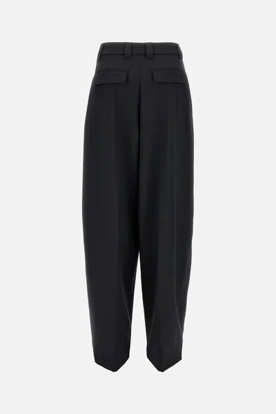 The Latest L-blend Tapered Pants With Dart In Black