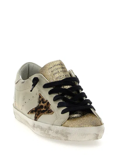 Golden Goose Light Beige/animalier Super-star Sneaker In Neutral