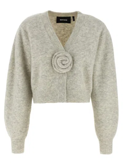 Rotate Birger Christensen Rotate Light Grey Alpaca Blend Cardigan In Gray