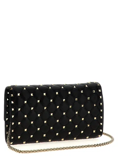 Valentino Garavani Rockstud Spike Shoulder Bag In Black
