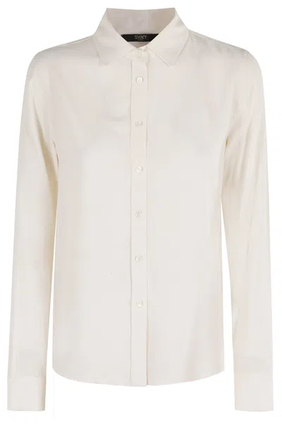 Seventy Chloé Cream Crepe Blouse In White