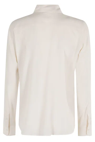 Seventy Chloé Cream Crepe Blouse In White
