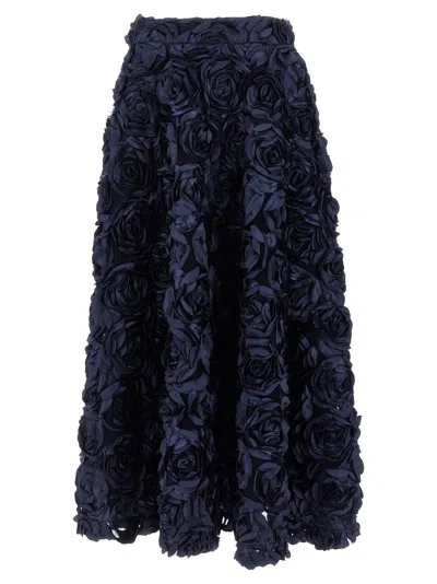 Rotate Birger Christensen Rotate Maxi Sun Skirt In Blue