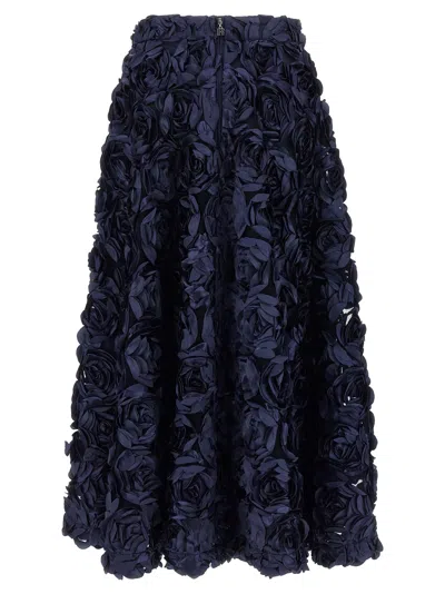 Rotate Birger Christensen Rotate Maxi Sun Skirt In Blue