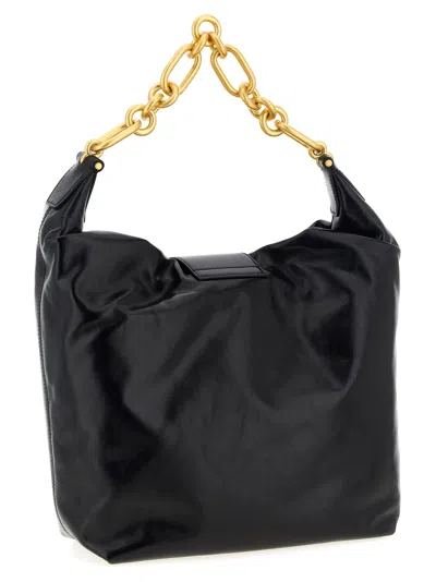 Balmain 'chain Strap Padlock Detail' Shoulder Bag In Black