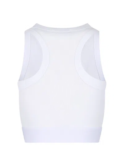 Givenchy Ribbed Top With Logo Band In White