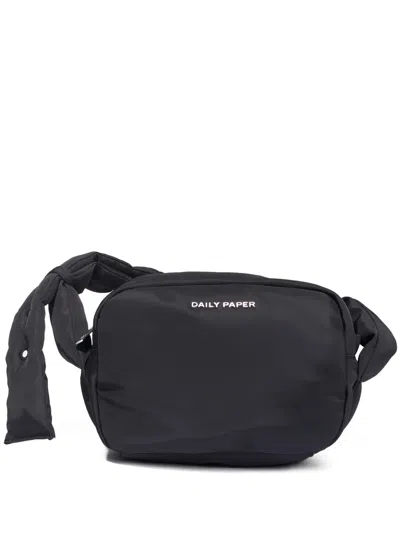 Daily Paper Logo-lettering Shoulder Bag In Black