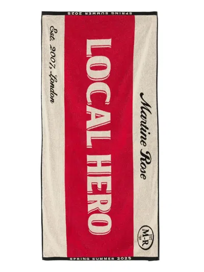 Martine Rose Local Hero Beach Towel In Red