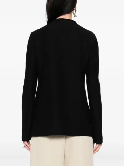 Emporio Armani Cotton Single-breasted Jacket In Black