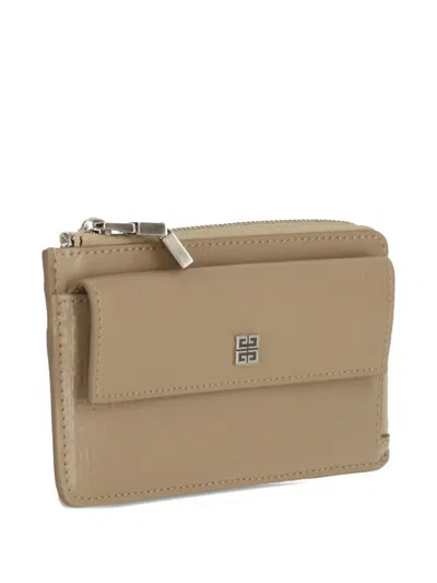 Givenchy 4g Leather Wallet In Neutral