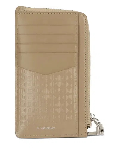 Givenchy 4g Leather Wallet In Neutral