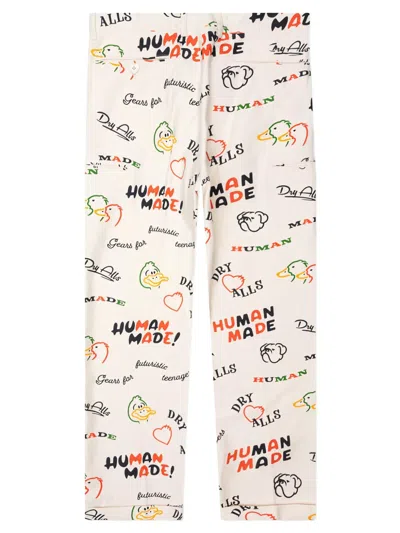 Human Made Duck-print Trousers In Neutral