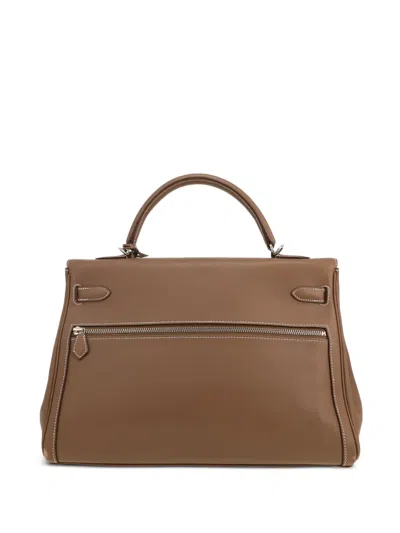 Pre-owned Hermes Kelly Lakis Handbag In Neutral